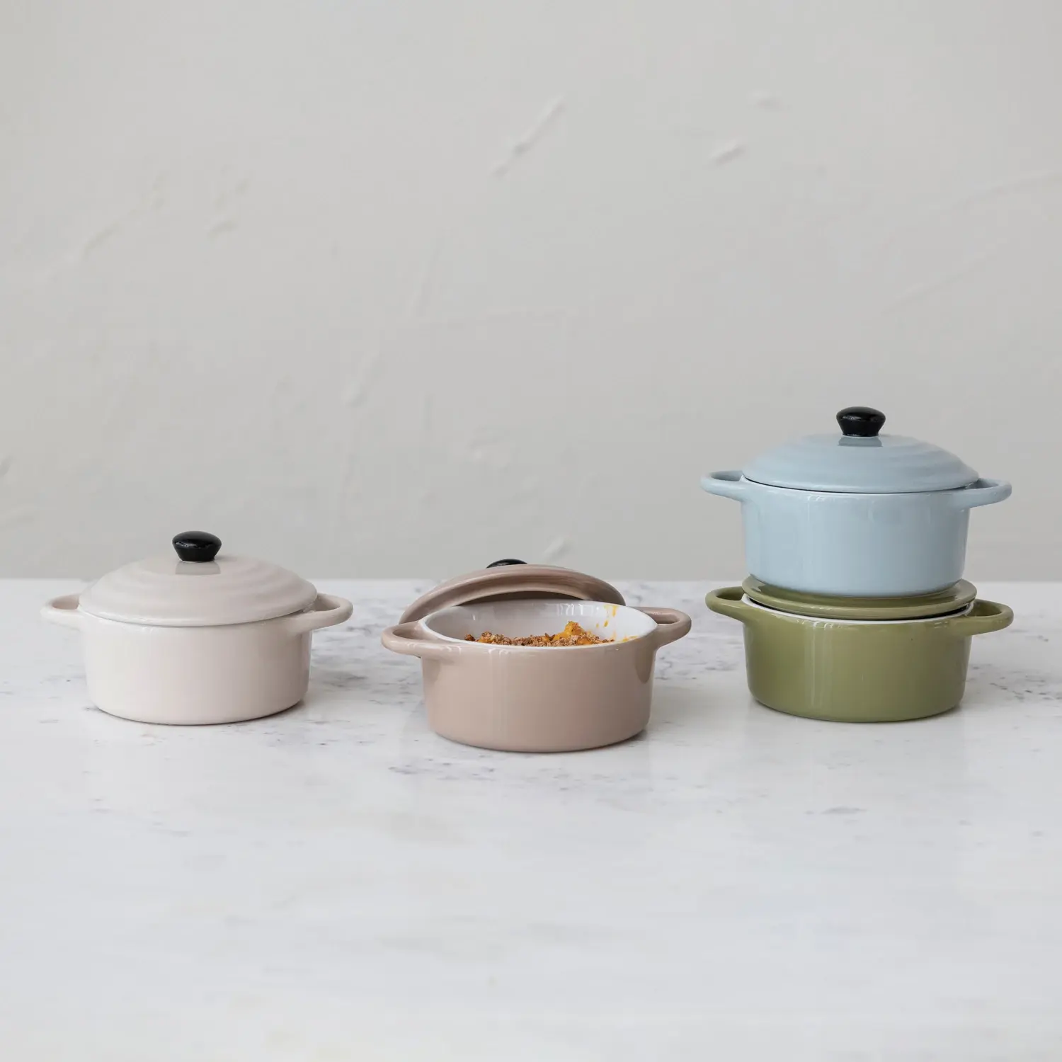 1 Cup Stoneware Mini Baker with Lid - Image 3