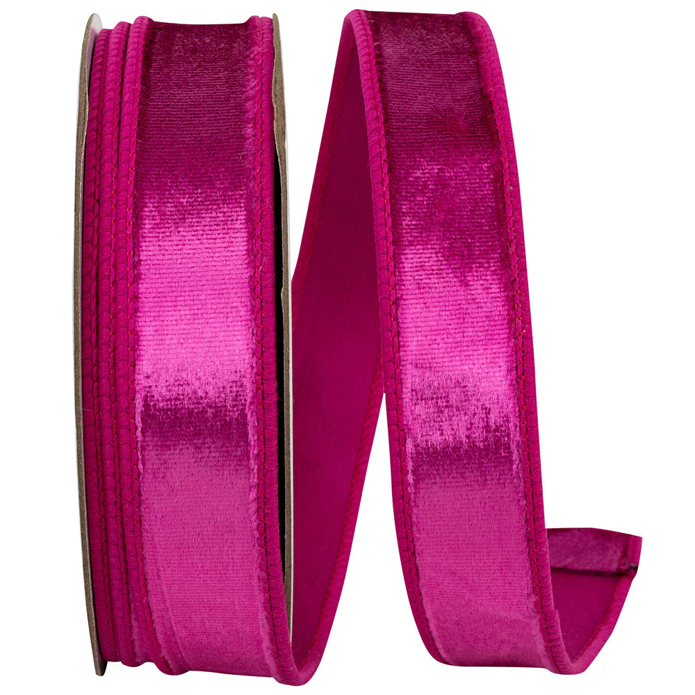 1 Inch Designer Plush Velvet Elite Wired Edge Ribbon - Image 4