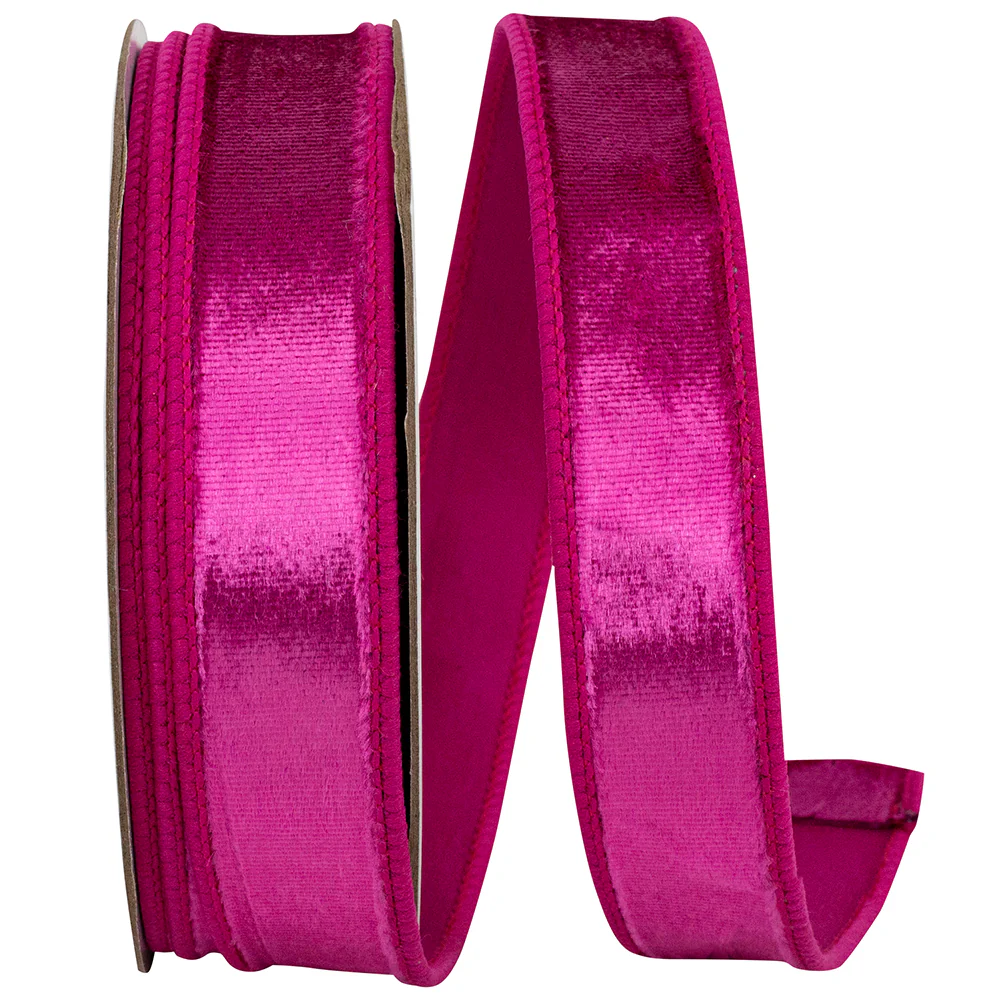 1 Inch Designer Plush Velvet Elite Wired Edge Ribbon - Image 8