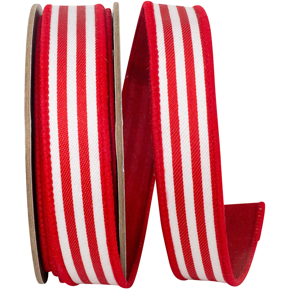 1 Inch Striped Twill Deluxe Dupioni Backed Wired Edge - Image 8