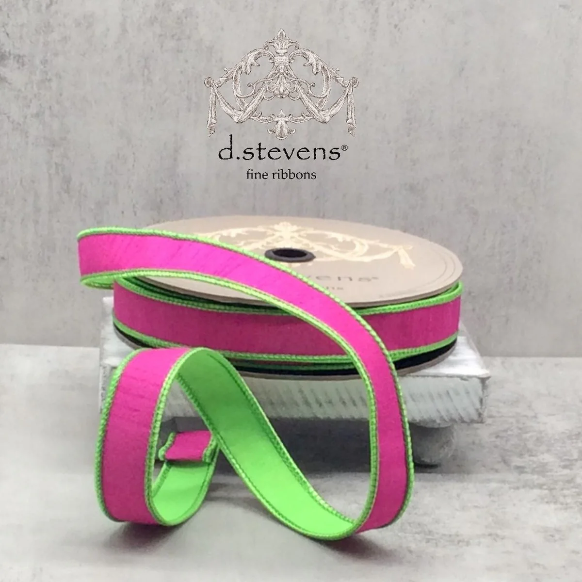 1" x 25yds Double Sided Dupion Ribbon - Image 2