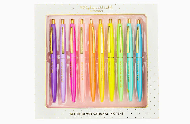 10 Motivational Pen Set