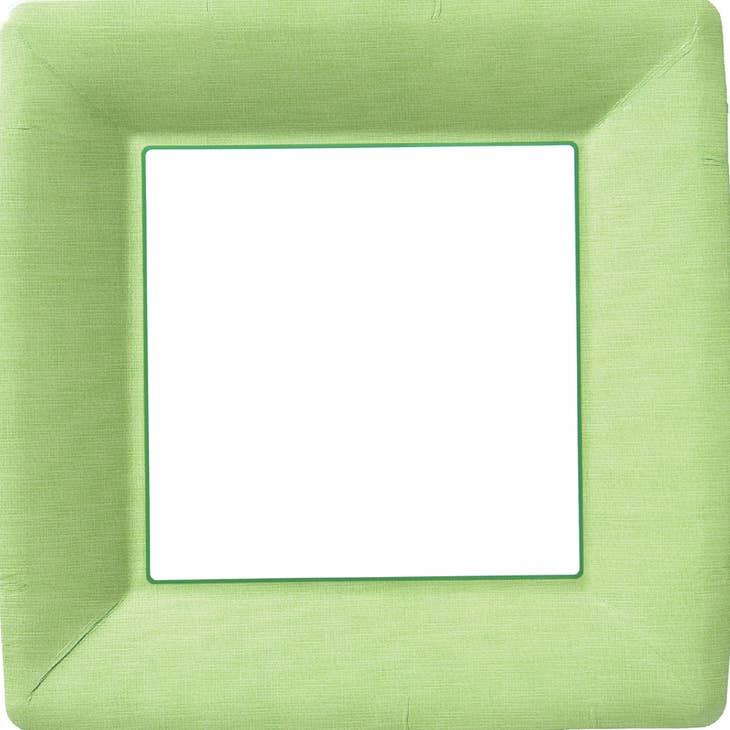 10" Square Paper Plates Classic Linen - Image 6
