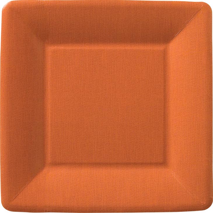 10" Square Paper Plates Classic Linen - Image 9