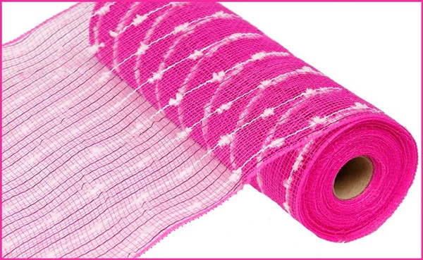 10.25"X10yd Metallic Puff Ball Mesh Ribbon - Image 3