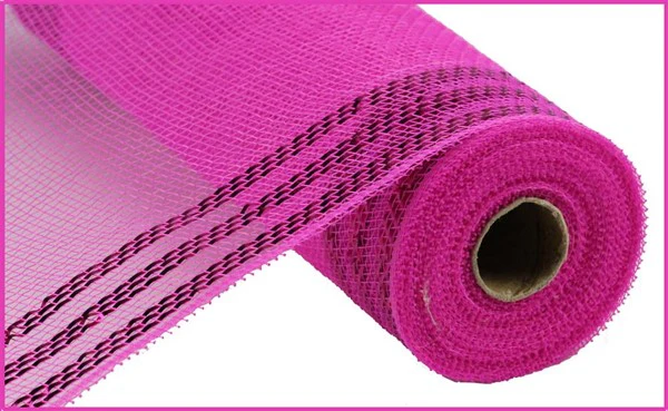 10.5"X10yd Border Stripe Metallic Mesh Ribbon - Image 7