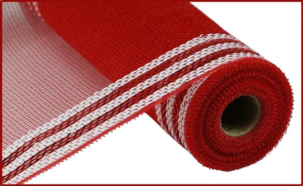 10.5"X10yd Border Stripe Metallic Mesh Ribbon - Image 9
