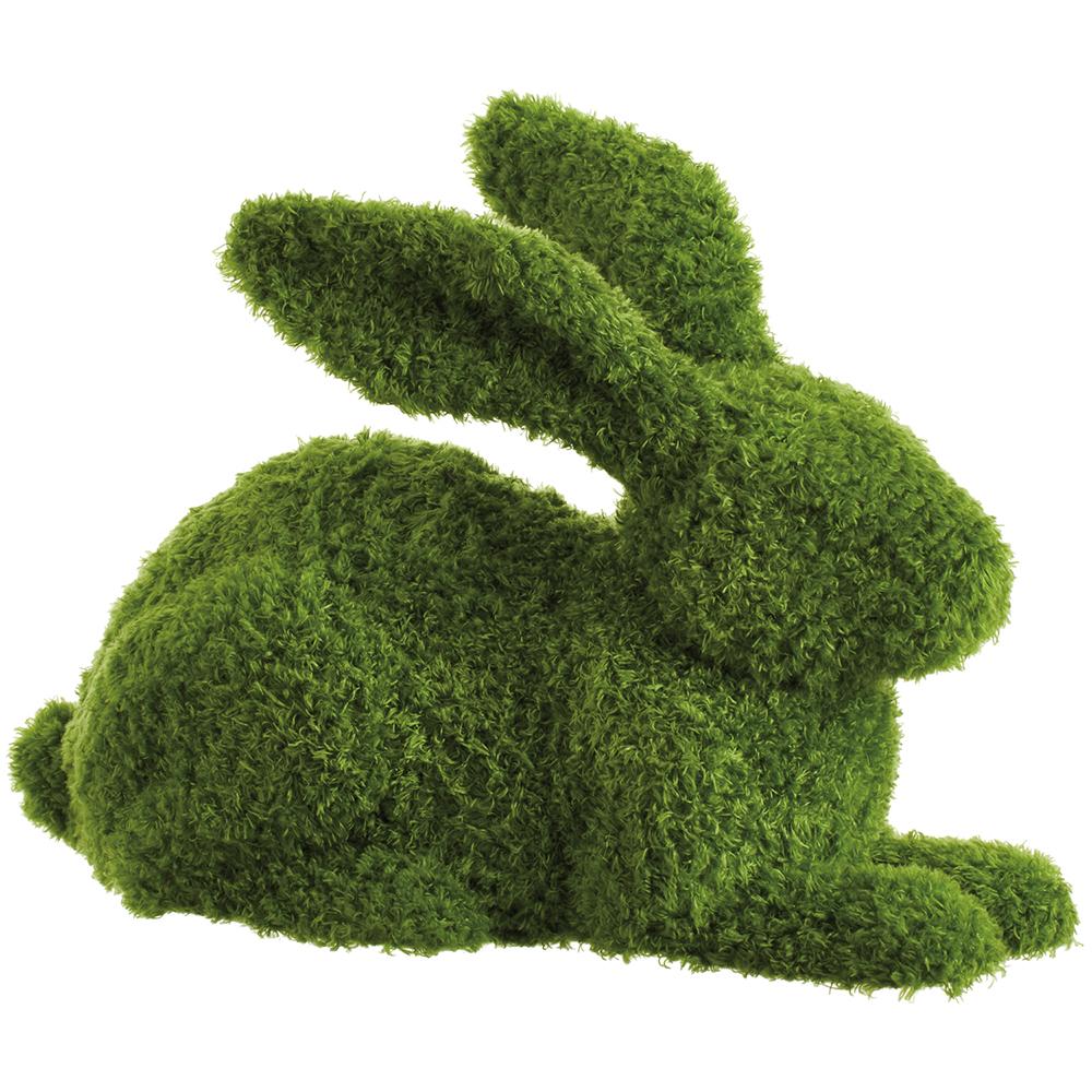 11.5" Moss Covered Bunny Green