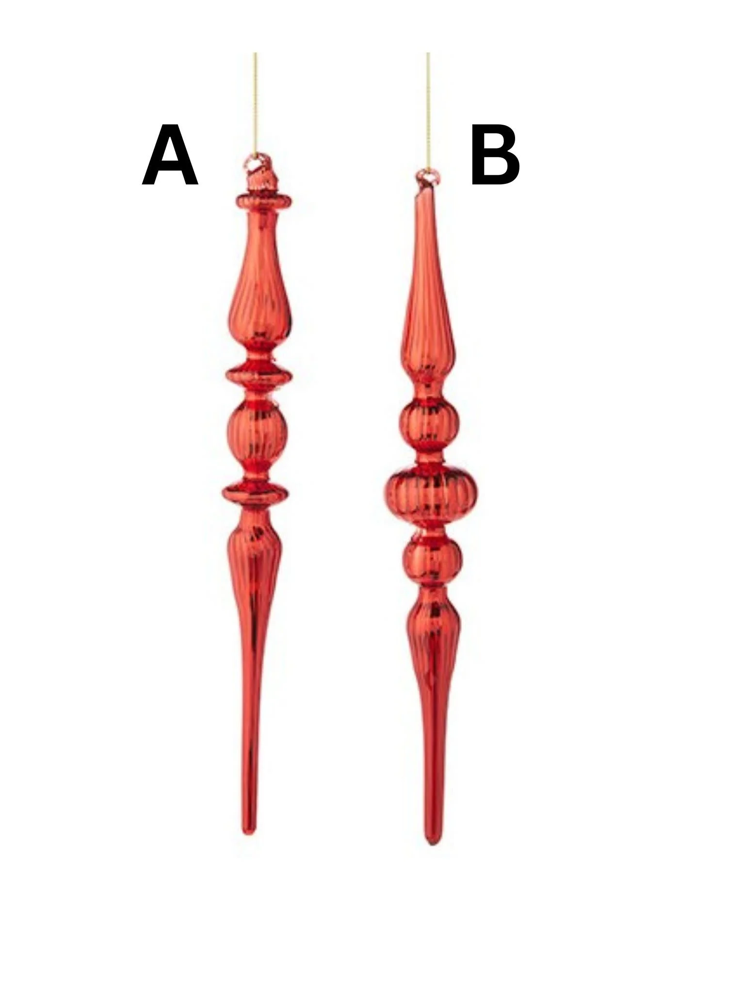 11.25" Red Finial Ornament