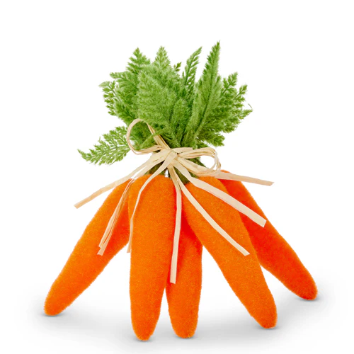 12” Flocked Orange Carrot Bundle
