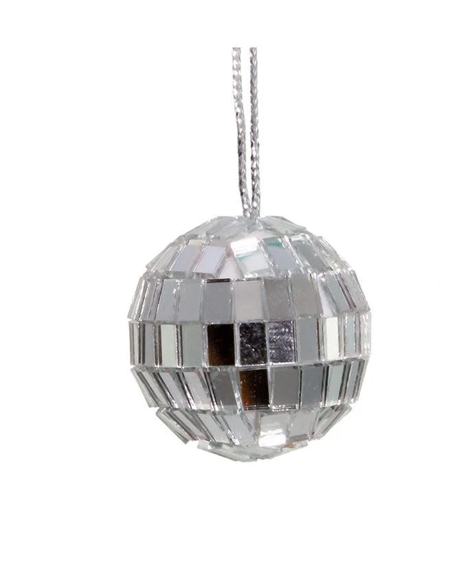 1.25" Petite Treasures Mirrored Disco Ball Glass Ornament - Sold as a Set - Image 2