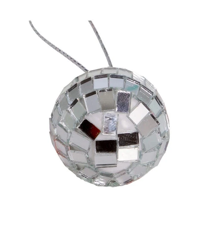1.25" Petite Treasures Mirrored Disco Ball Glass Ornament - Sold as a Set - Image 4