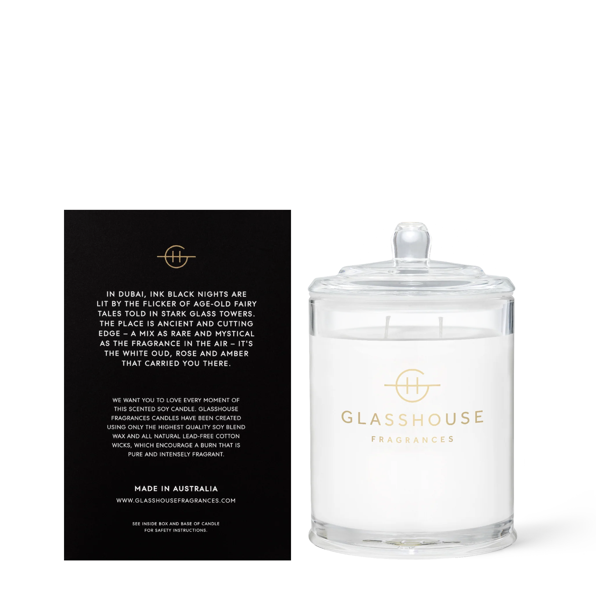 Arabian Nights White Oud Candle - Image 2