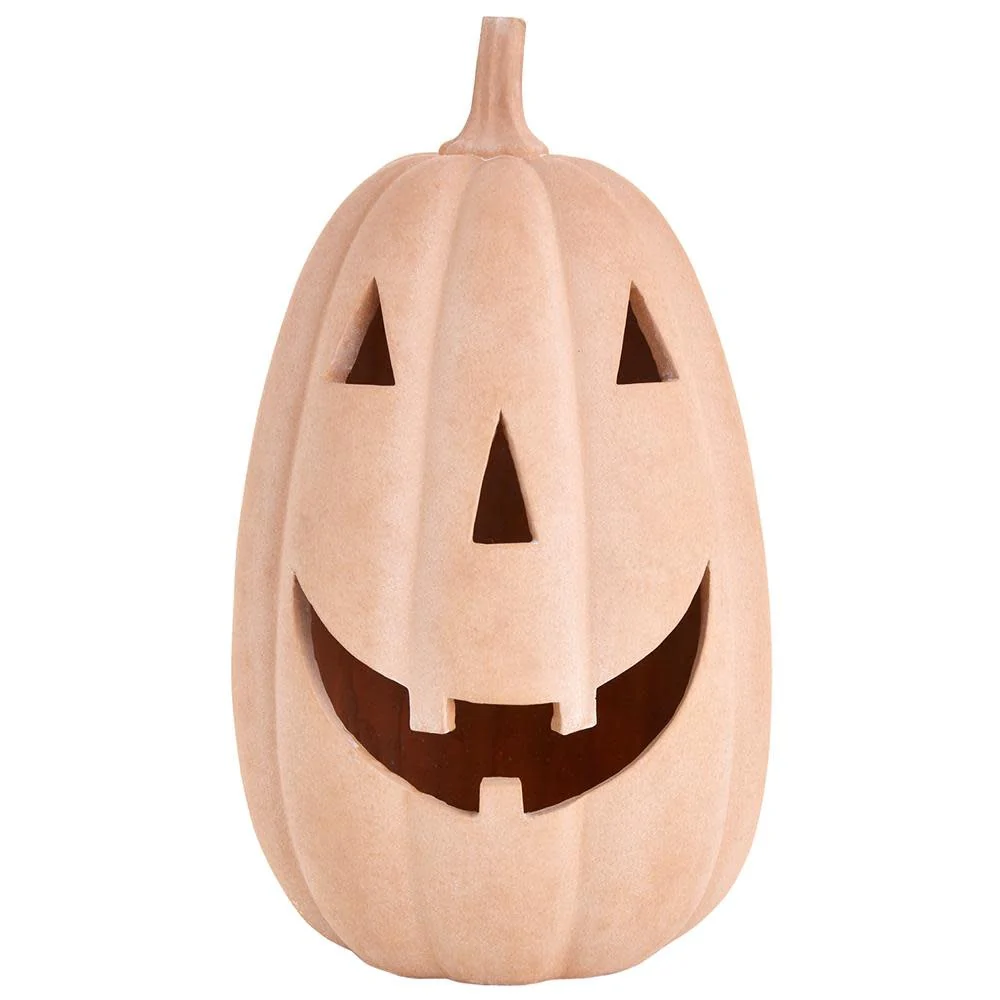 14" Battery Operated Jack-O-Lantern With Light Terra Cotta - Image 3