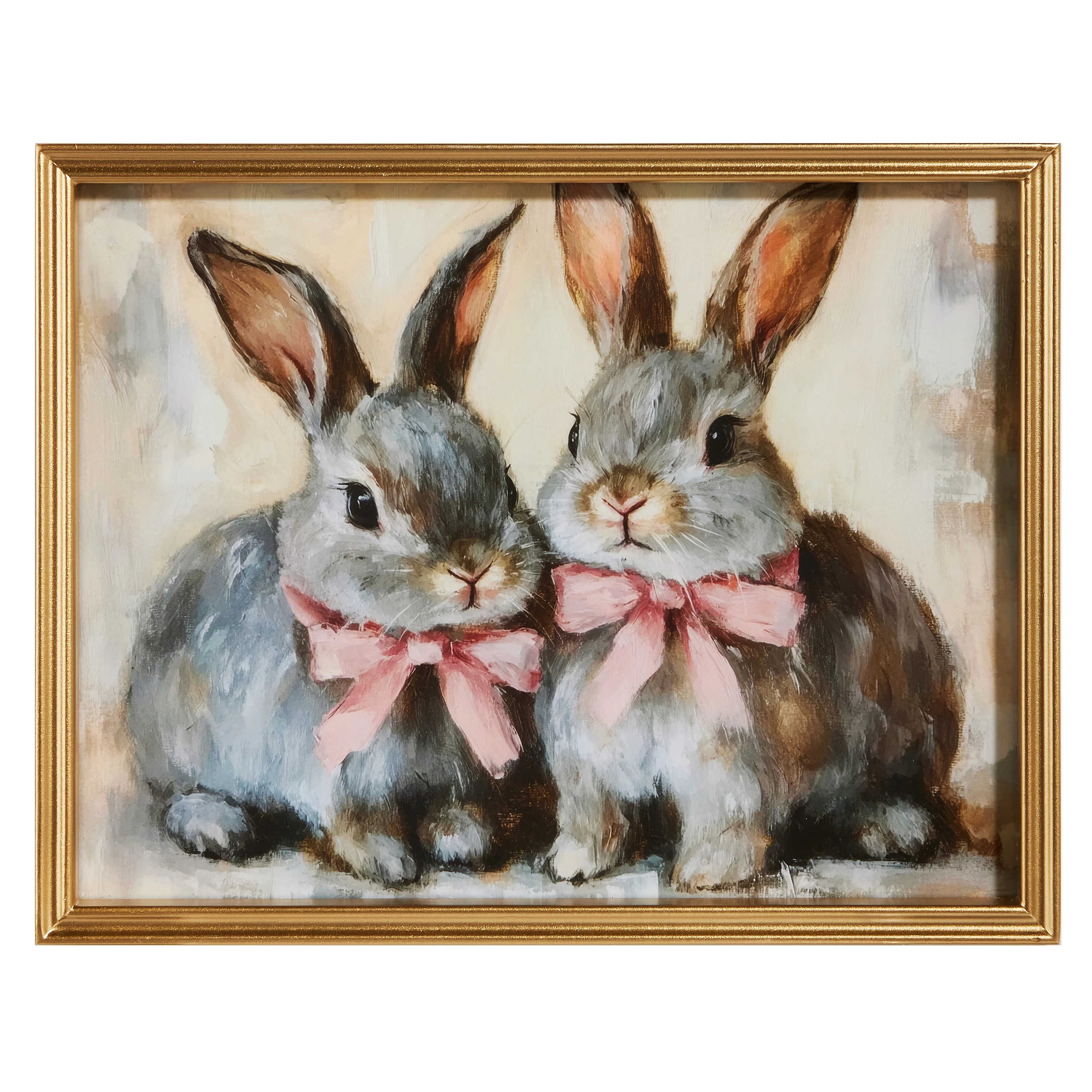 14" Easter Bunnies Framed Wall Art