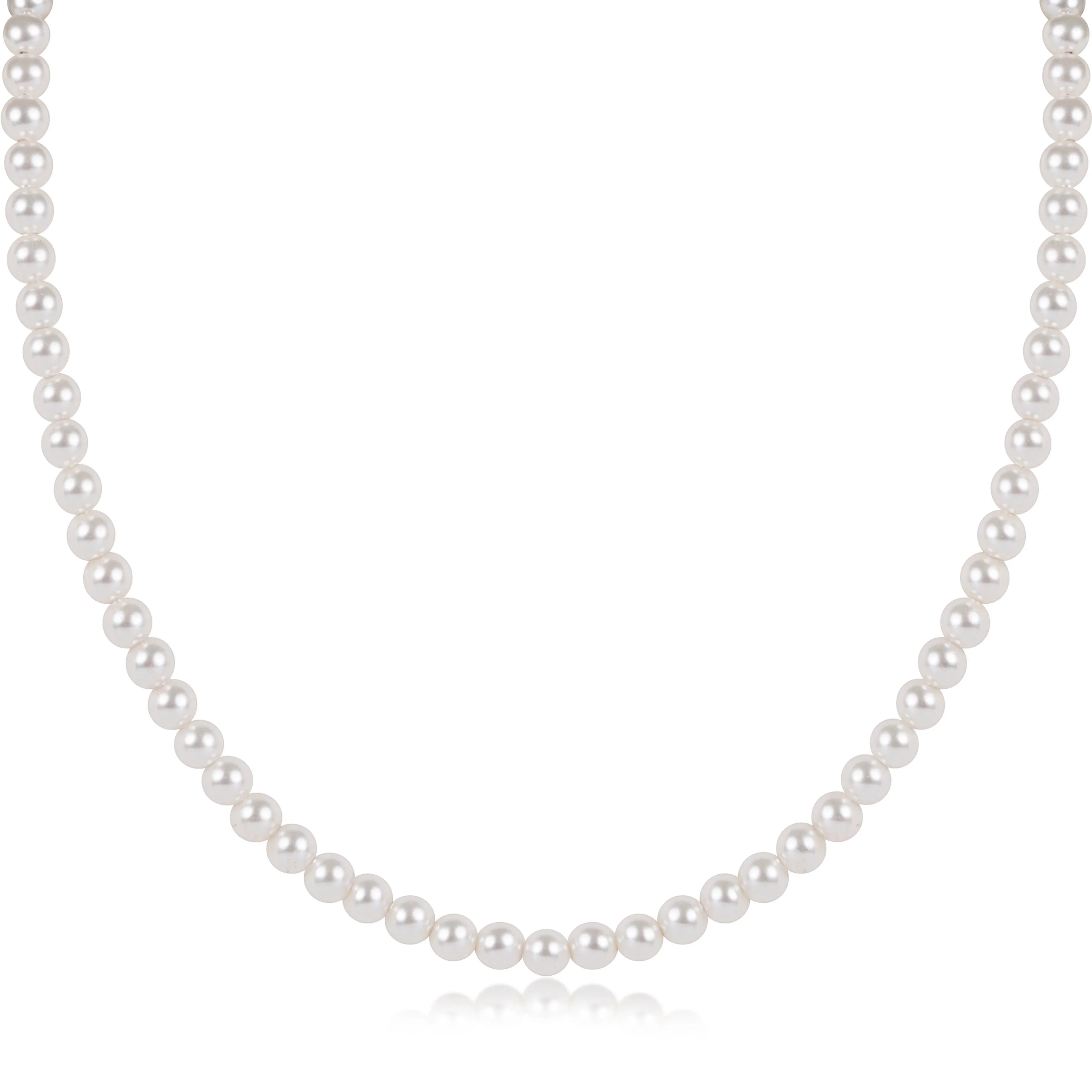 15" Choker Beaded - Classic Pearl 4mm