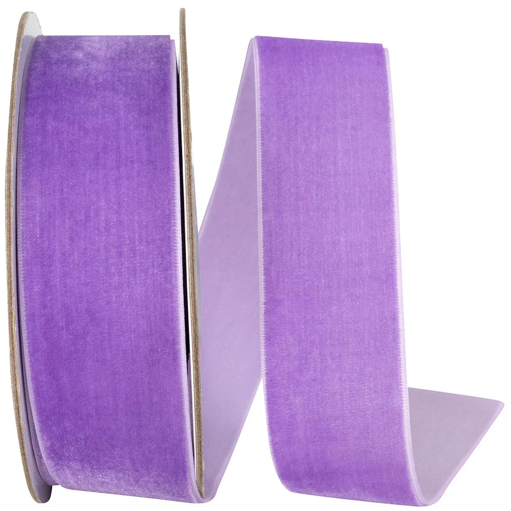 1.5 Inch Woven Edge Velvet - Orchid