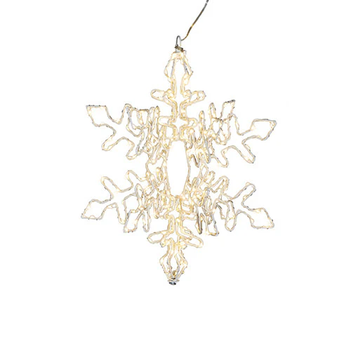 15.75" Hanging Lighted Snowflake