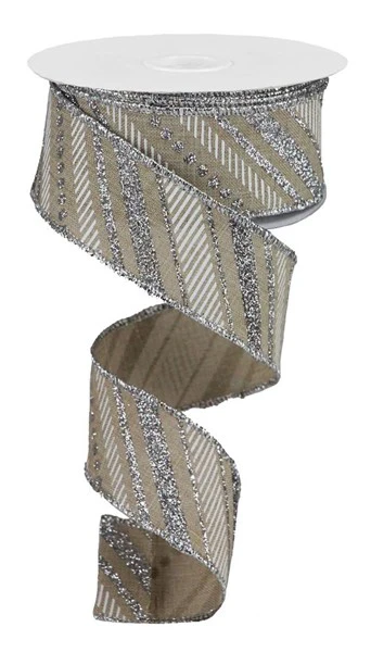 1.5"X10yd Multi Diagonal Stripes/Royal Ribbon - Image 5