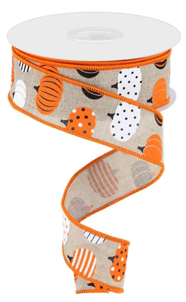 1.5"X10yd Patterned Pumpkins - Image 3