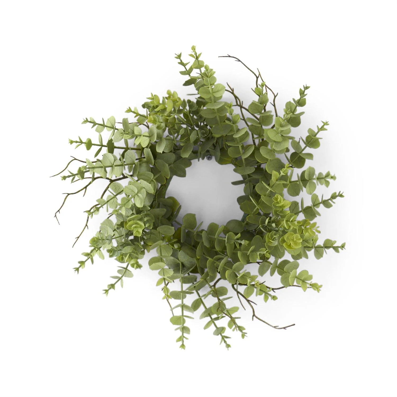 16 Inch Eucalyptus & Twig Candle Ring
