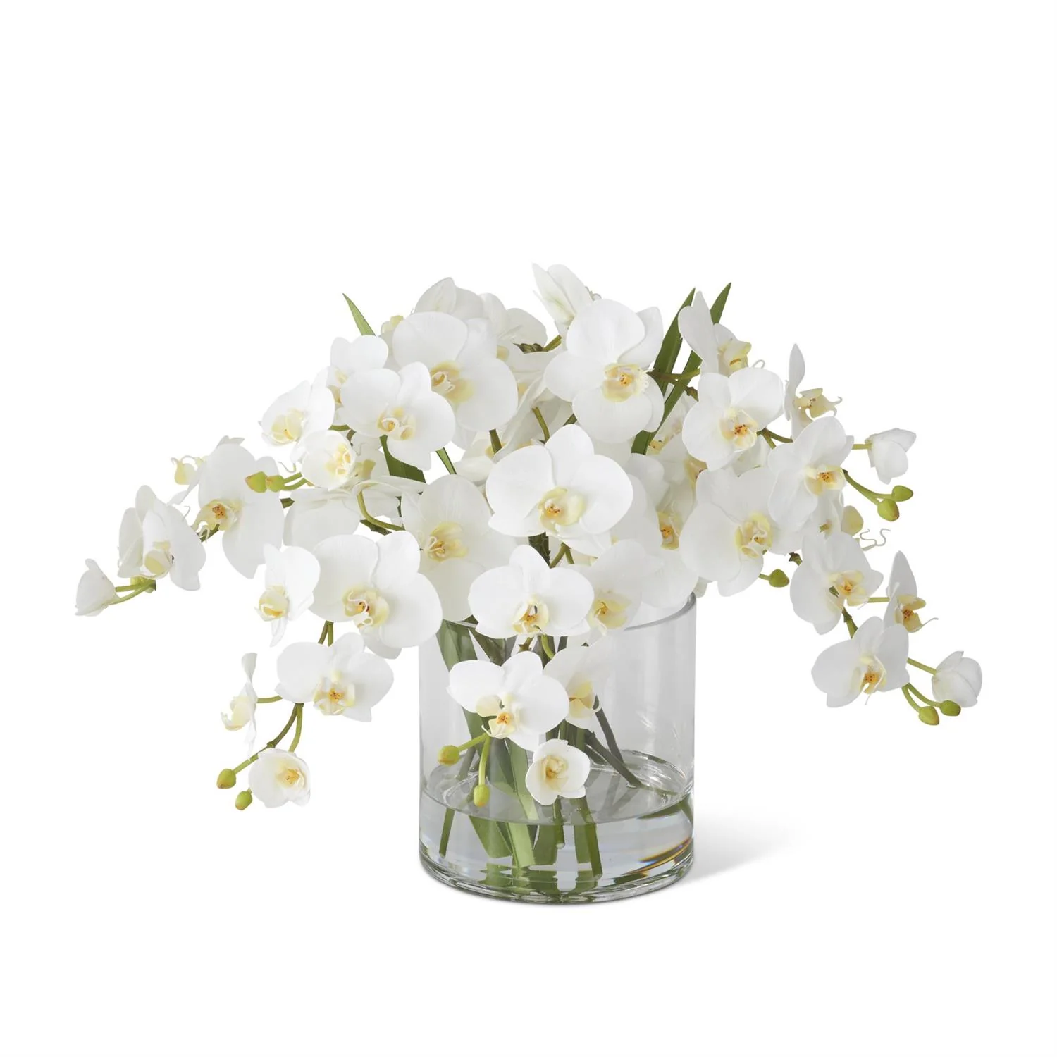 16 Inch Orchid Premade in Glass Vase with Faux Water