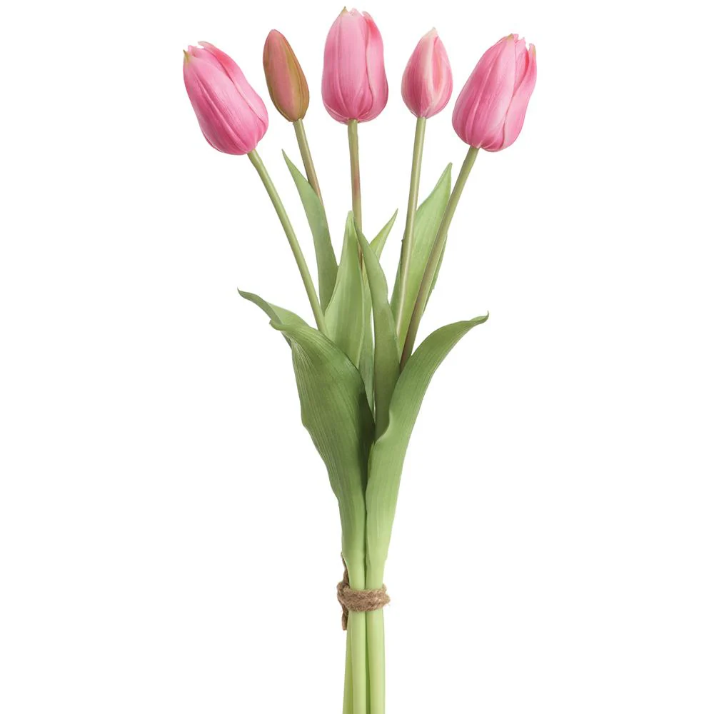 16 Inch Real Touch Dutch Tulip Bouquet - Image 4