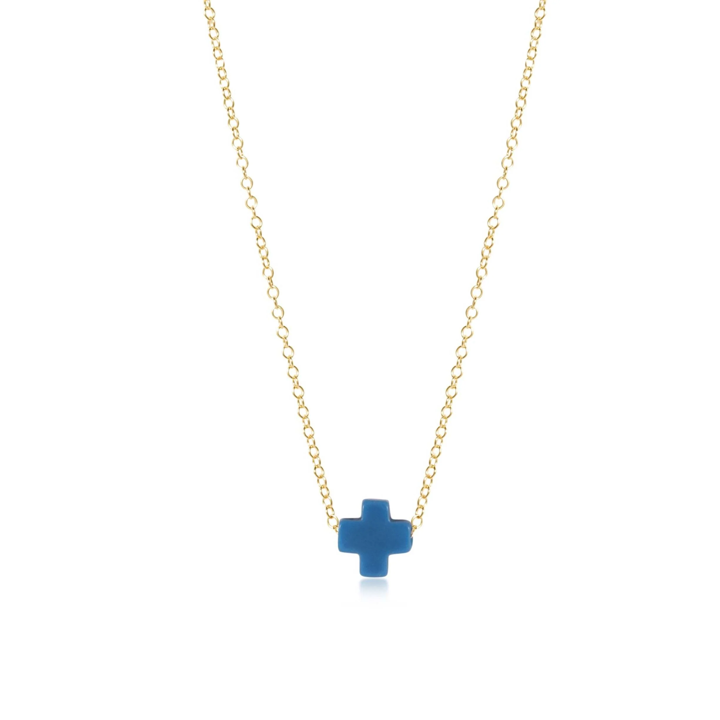 16" Necklace Gold - Signature Cross - Image 4