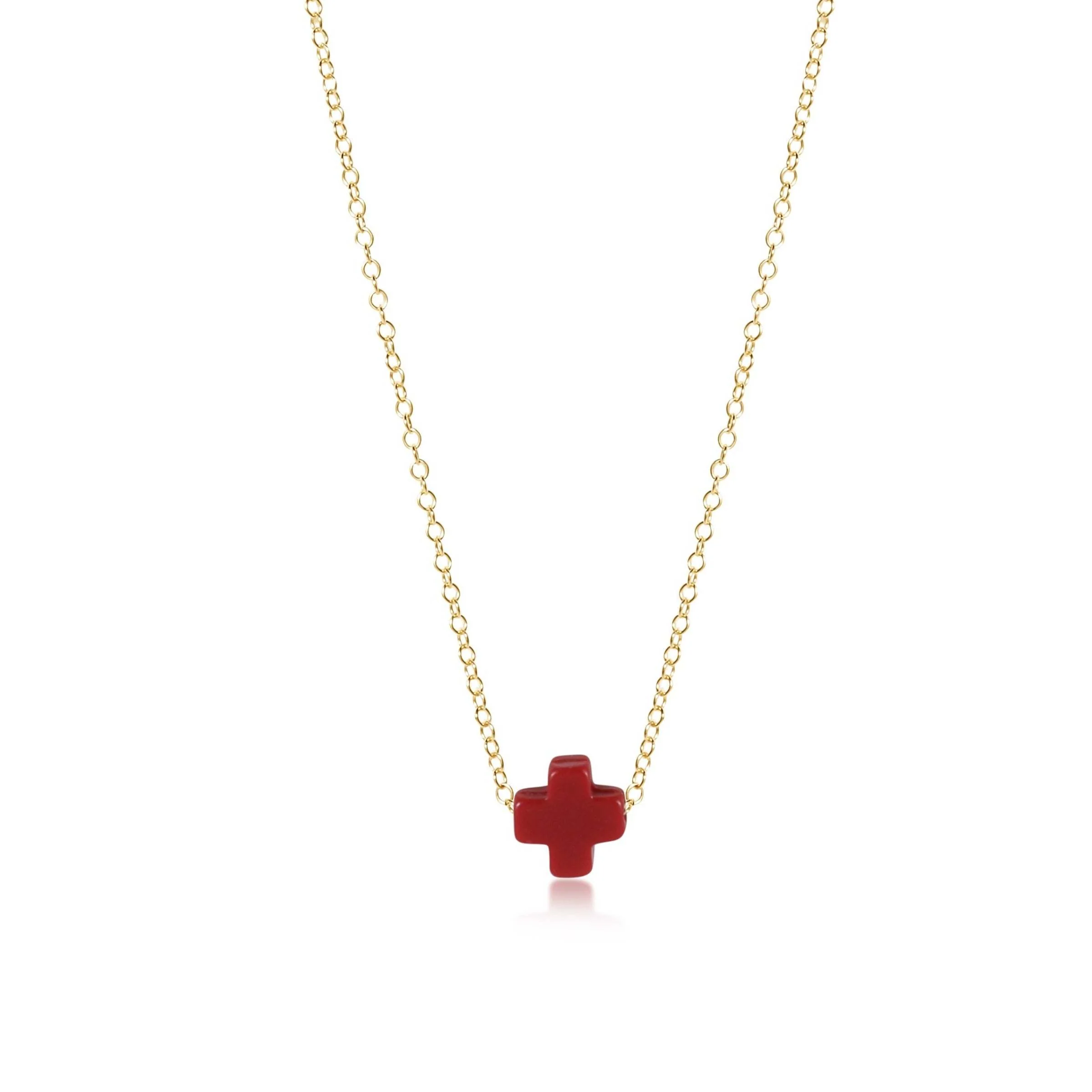 16" Necklace Gold - Signature Cross - Image 10