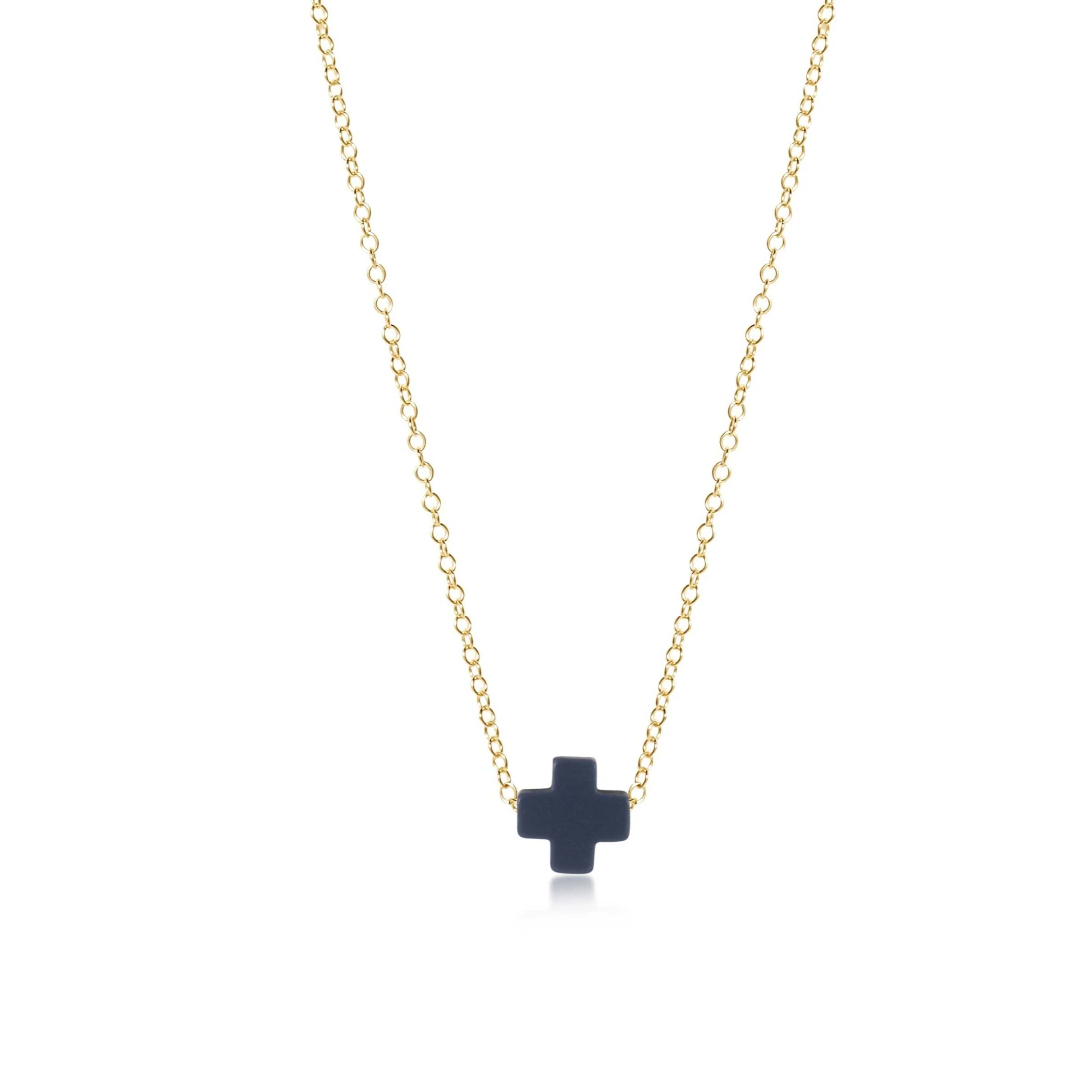 16" Necklace Gold - Signature Cross - Image 12