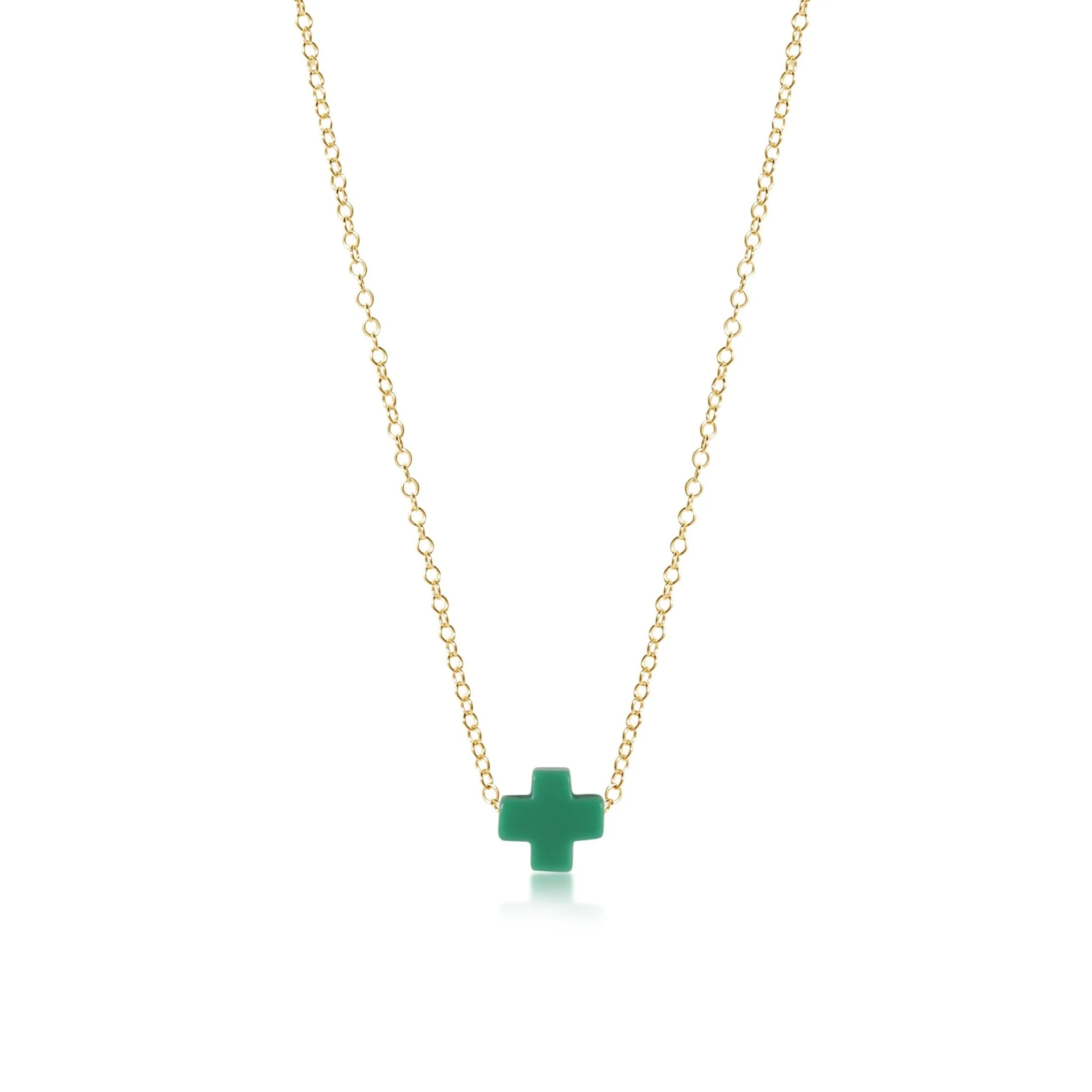 16" Necklace Gold - Signature Cross - Image 15