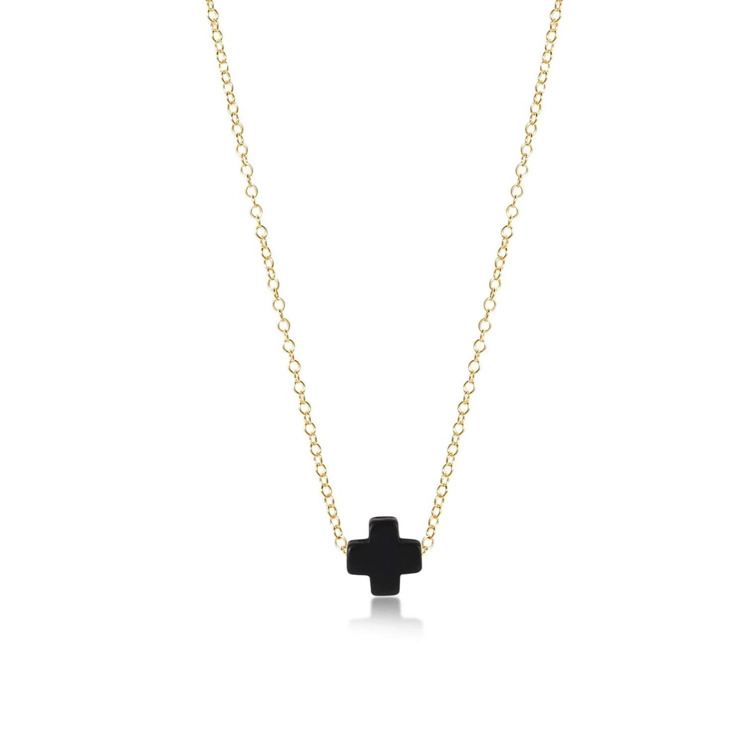16" Necklace Gold - Signature Cross - Image 18