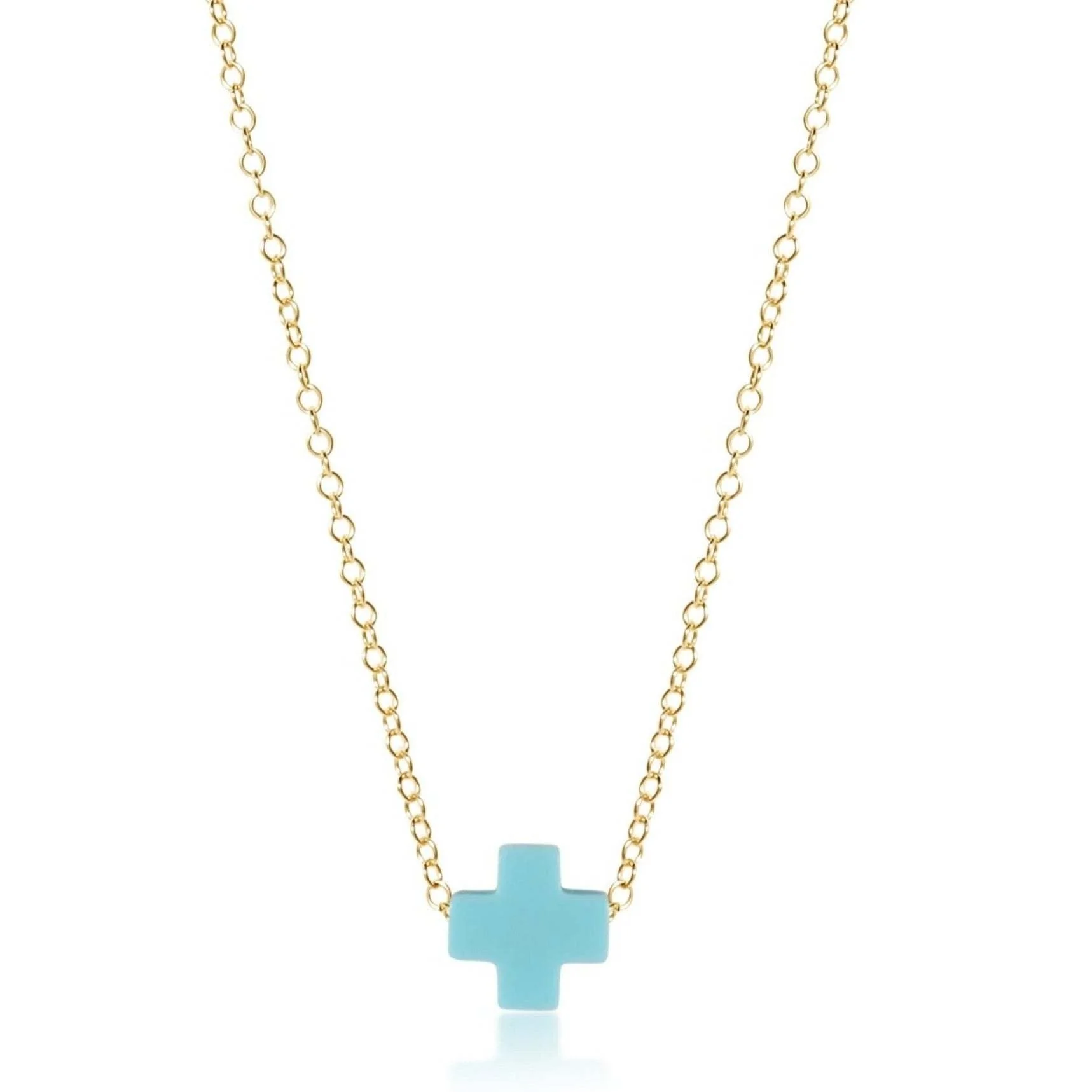 16" Necklace Gold - Signature Cross - Image 3