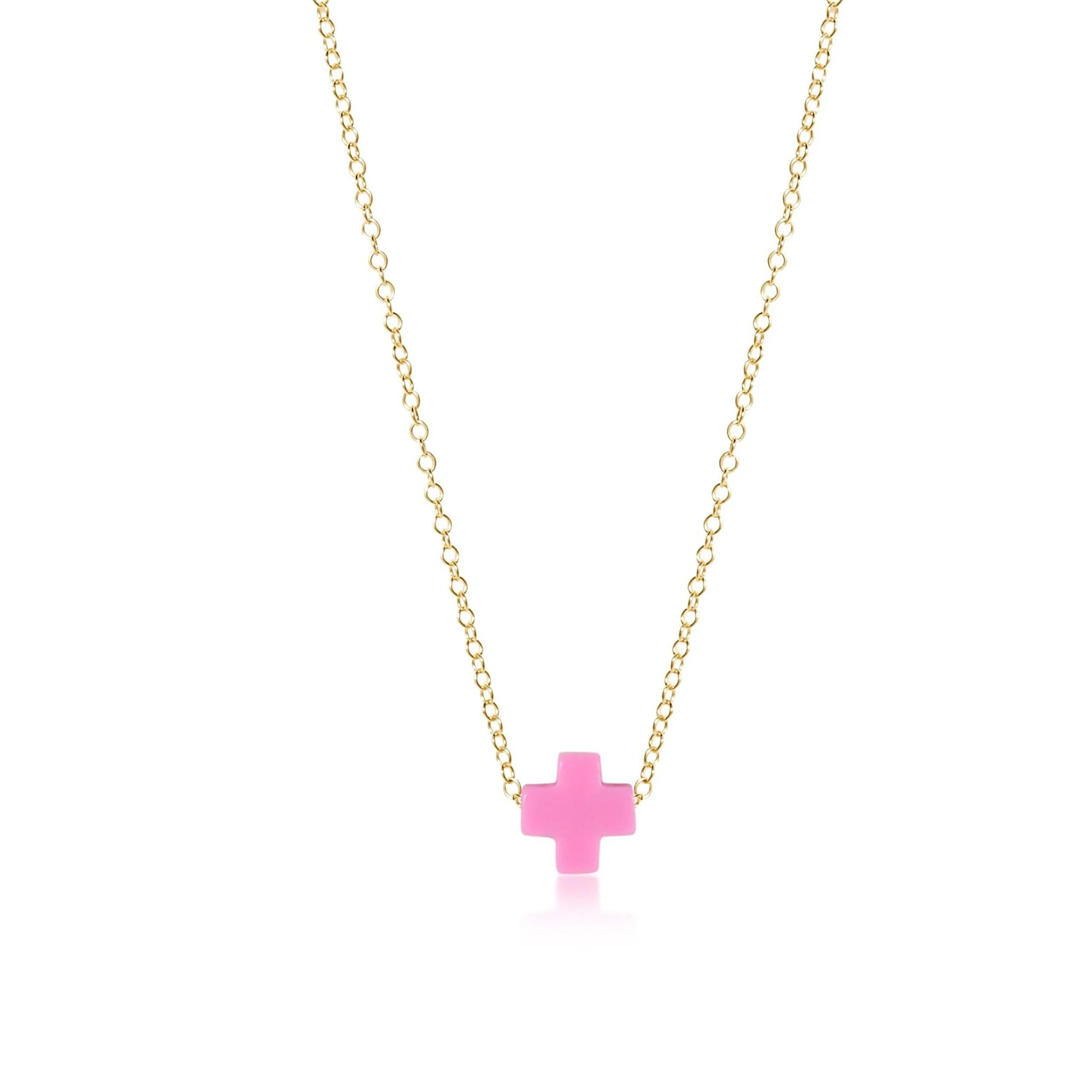 16" Necklace Gold - Signature Cross - Image 4