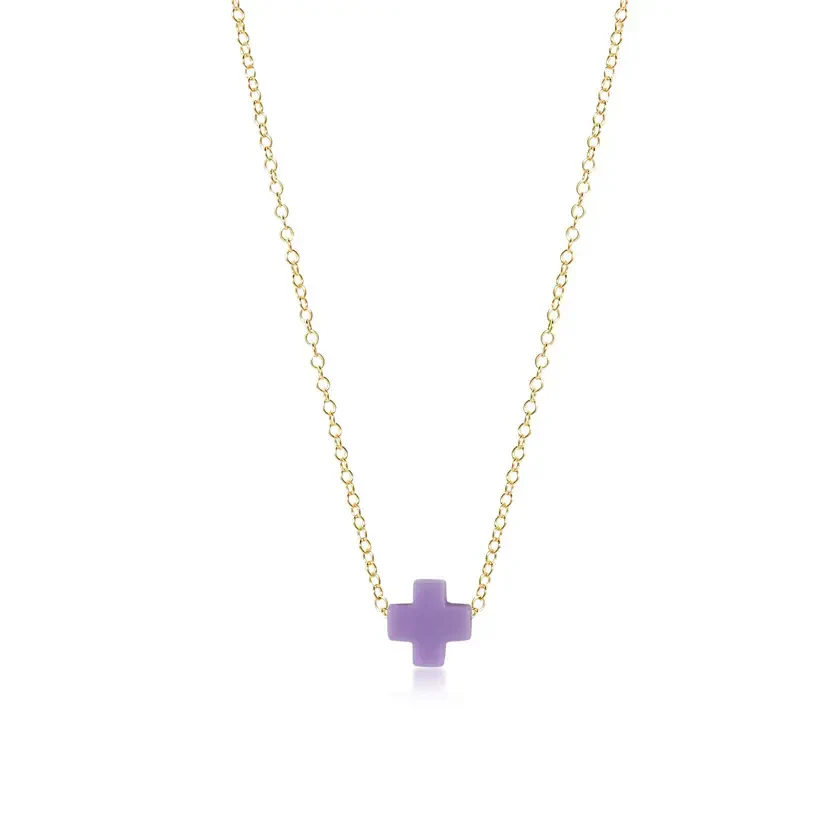 16" Necklace Gold - Signature Cross - Image 6