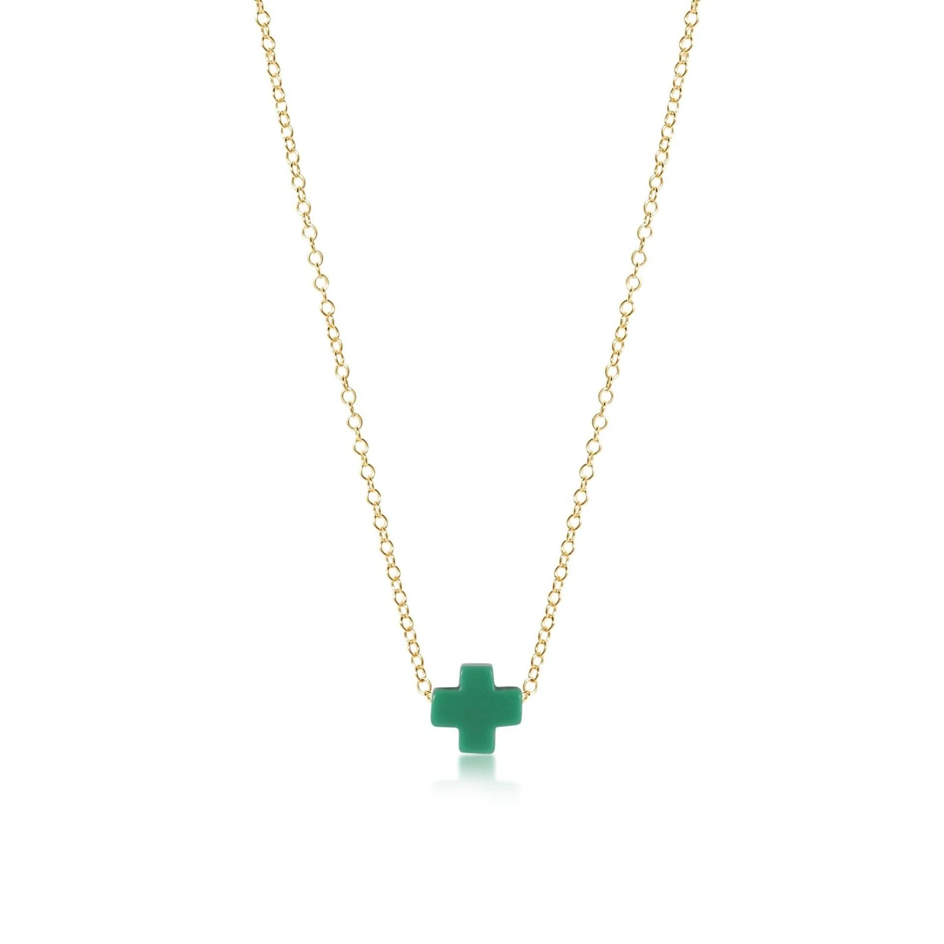16" Necklace Gold - Signature Cross - Image 7