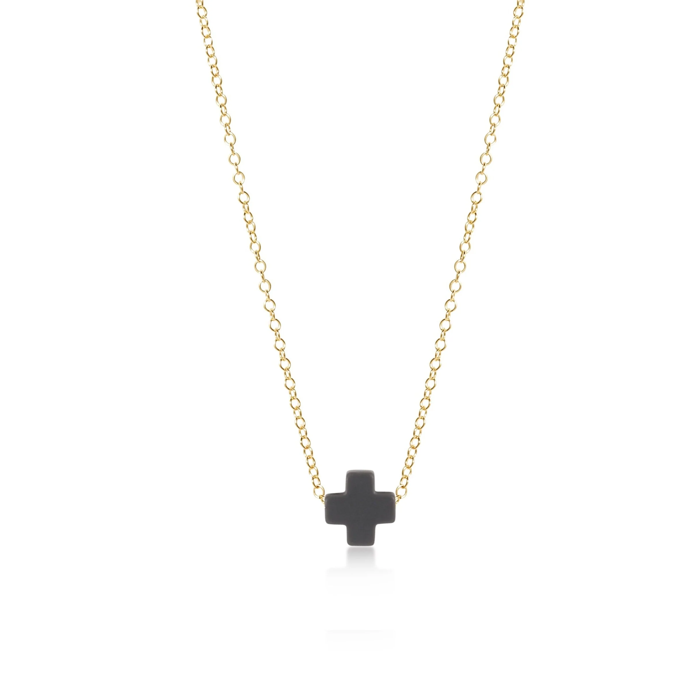 16" Necklace Gold - Signature Cross - Image 8