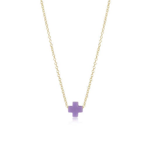 16" Necklace Gold - Signature Cross Small - Image 12