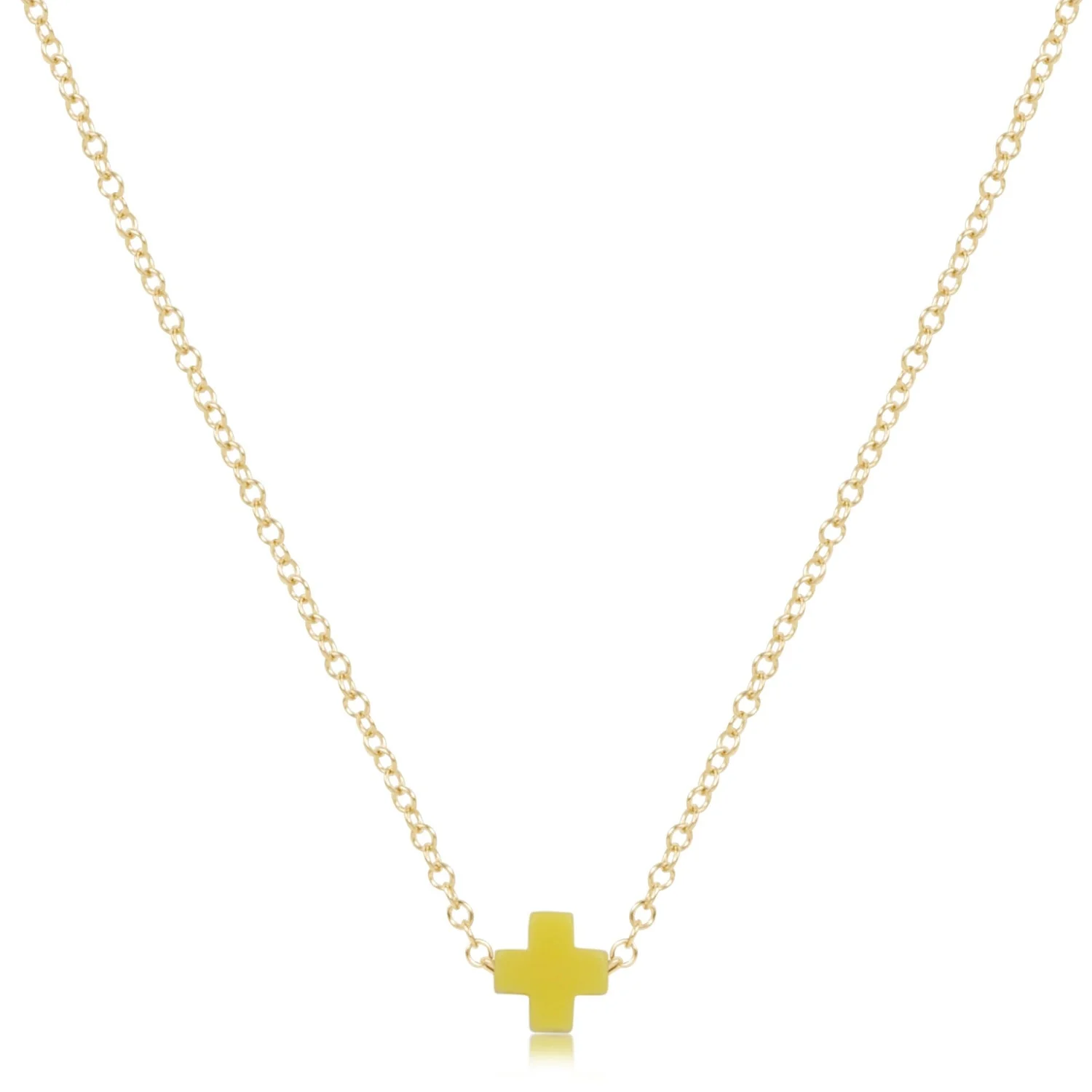 16" Necklace Gold - Signature Cross Small - Image 13