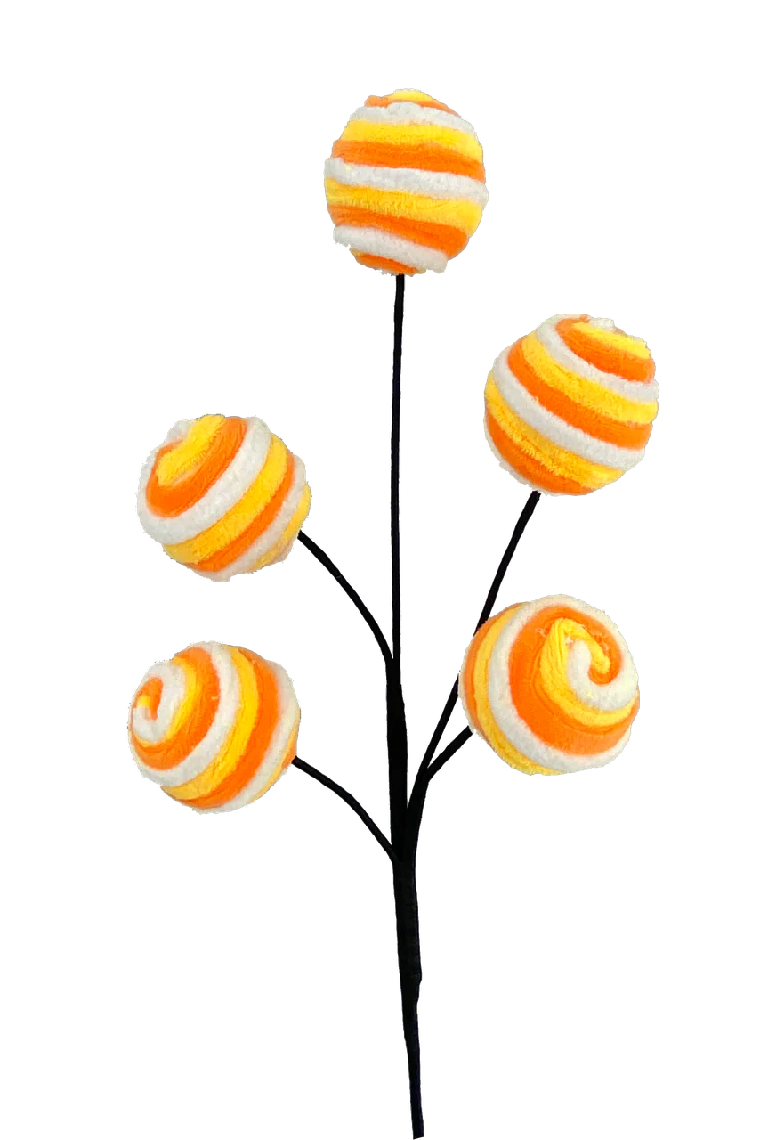 16" Twirl Ball Pick Orange