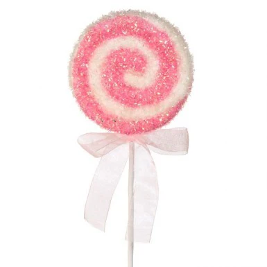 17" Sparkle Candy Swirl Disc W/Bow Lollipop - Image 3