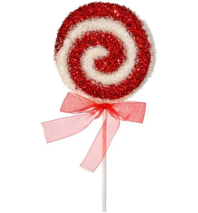 17" Sparkle Candy Swirl Disc W/Bow Lollipop - Image 4