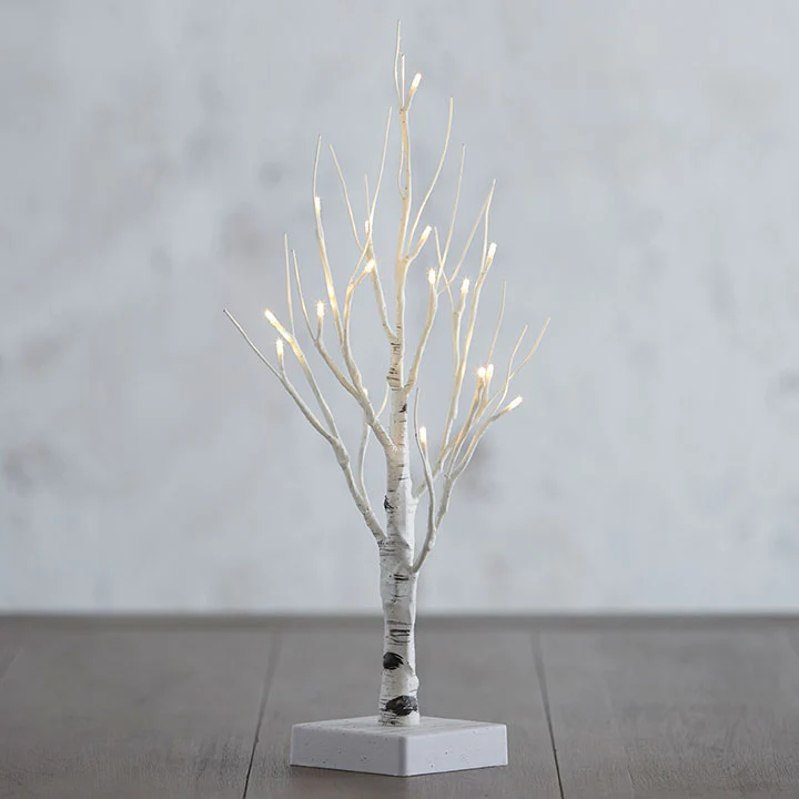 18.25" Lighted Birch Tree
