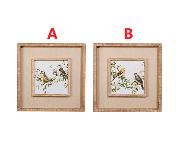 18" Birds on a Branch Framed Wall Art - Sold Individually