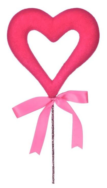 18" Flocked Open Heart Pick - Image 3