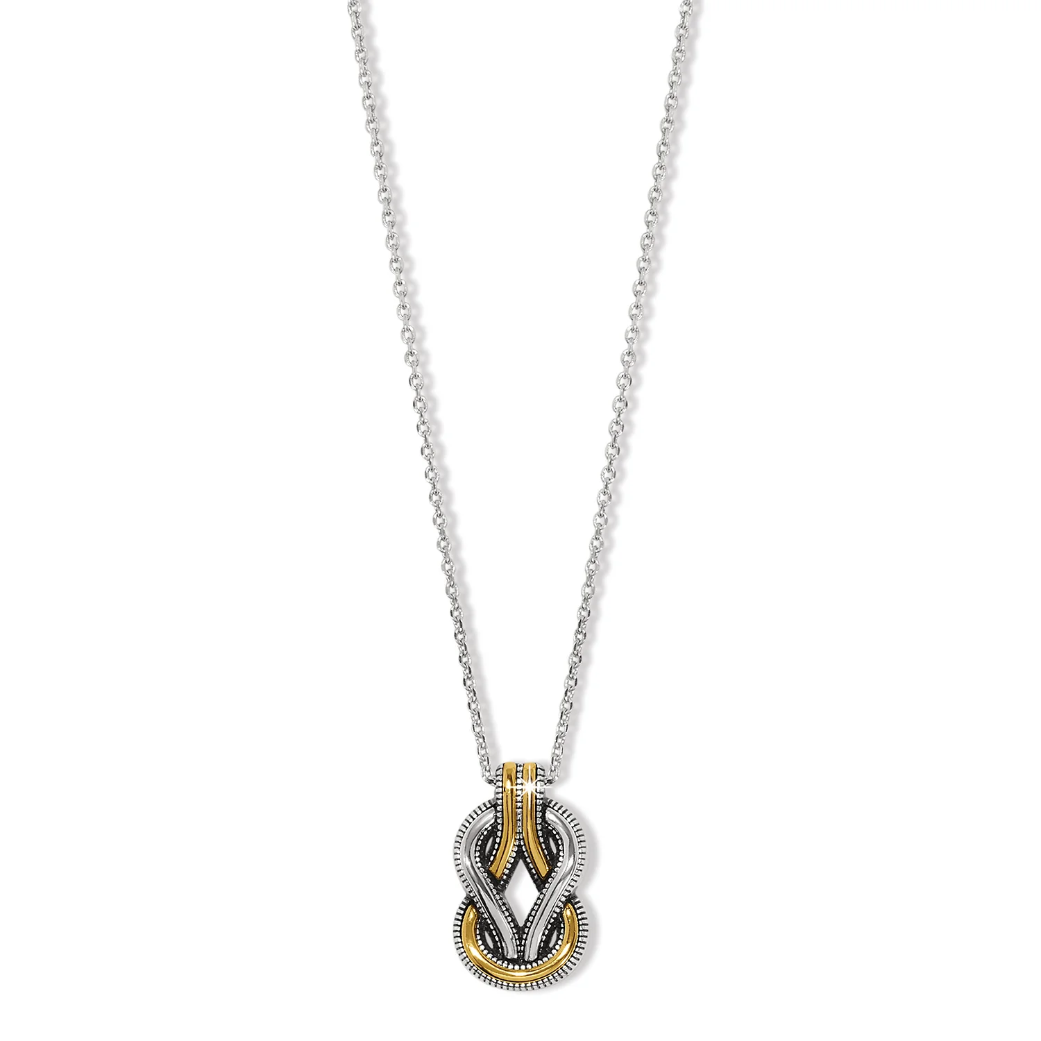 18" Interlok Harmony Two Tone Necklace