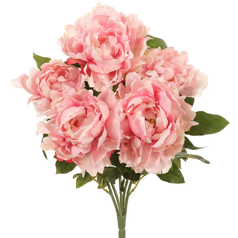 19.5 Inch Peony Bush x5 Pink