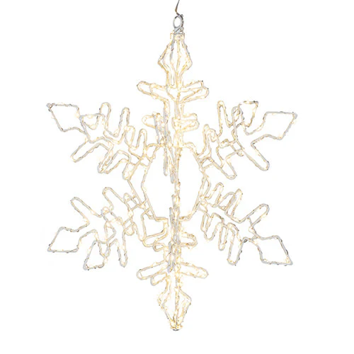 19.5" Hanging Lighted Snowflake