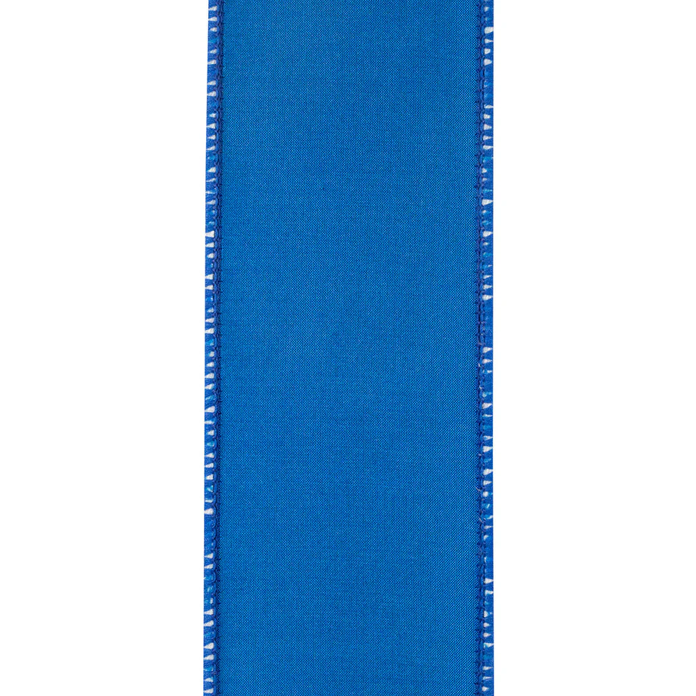 2-1/2 Inch Amalfi Designer Blues Chinoiserie Twill Deluxe Dupioni Backed Wired Edge Porcelain Blue - Image 3