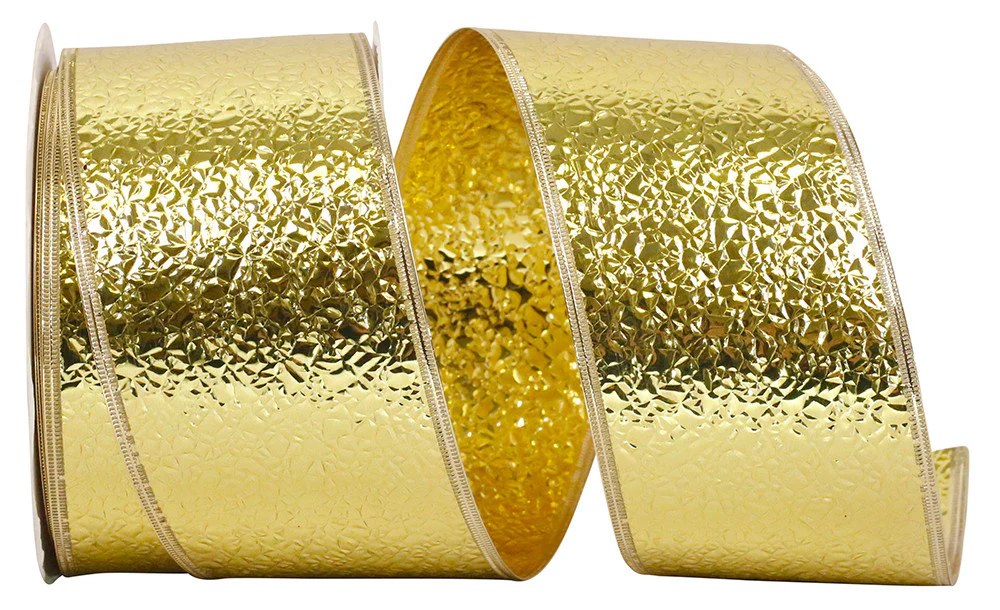 2-1/2 Inch Heavyweight Cracked Ice Display Regal Wired Edge Ribbon